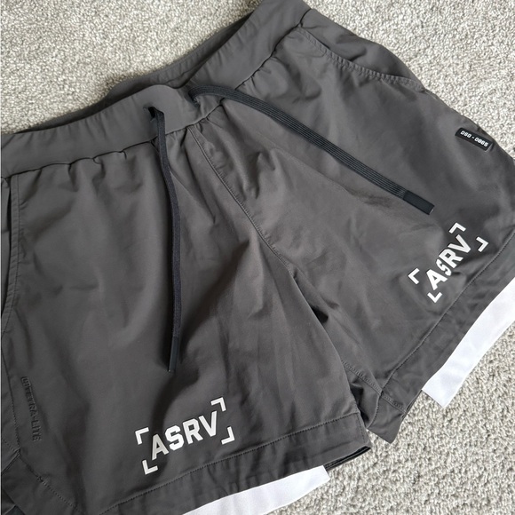 ASRV MENS Black and Gray Shorts - Picture 9 of 9